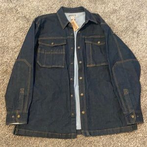 Duluth trading co denim jean shirt jacket large